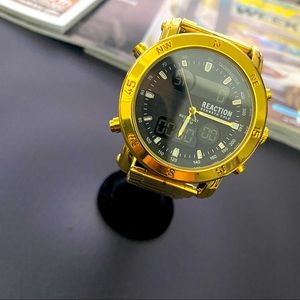 Gold Kennith Cole reaction watch digital | analog